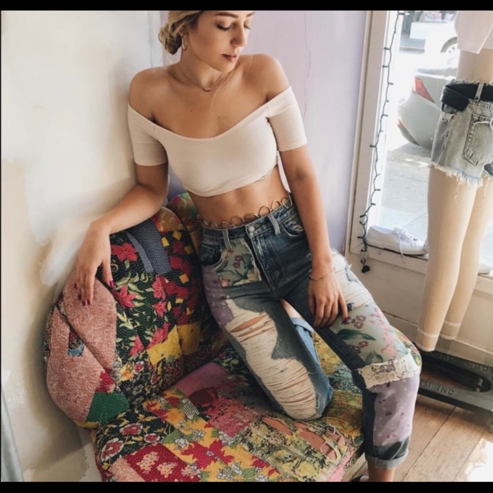 CARMAR: Patchwork Distressed Jeans